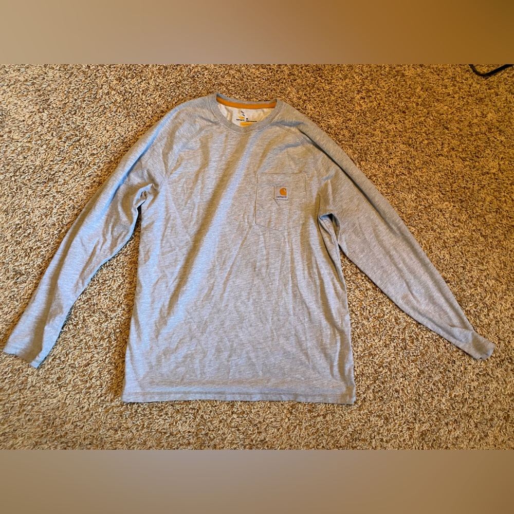 Men’s Light Gray Carhartt Long Sleeve - Medium